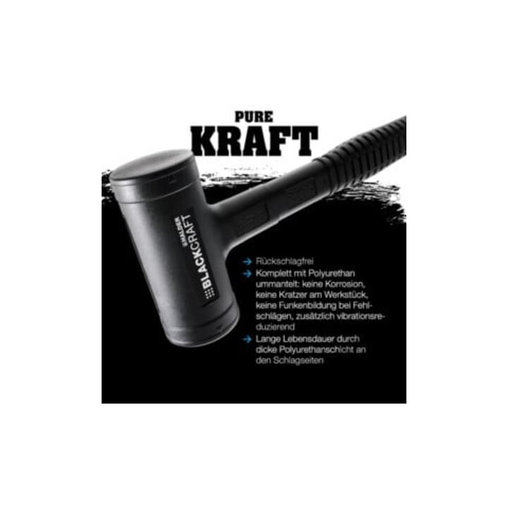 Halder Schonhammer BLACKCRAFT Gesamt-L.315mm Kopf-D.60mm STA rückschlagfrei