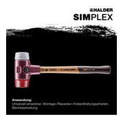 Halder Schonhammer Simplex 30mm TPE-milieu/Plastique
