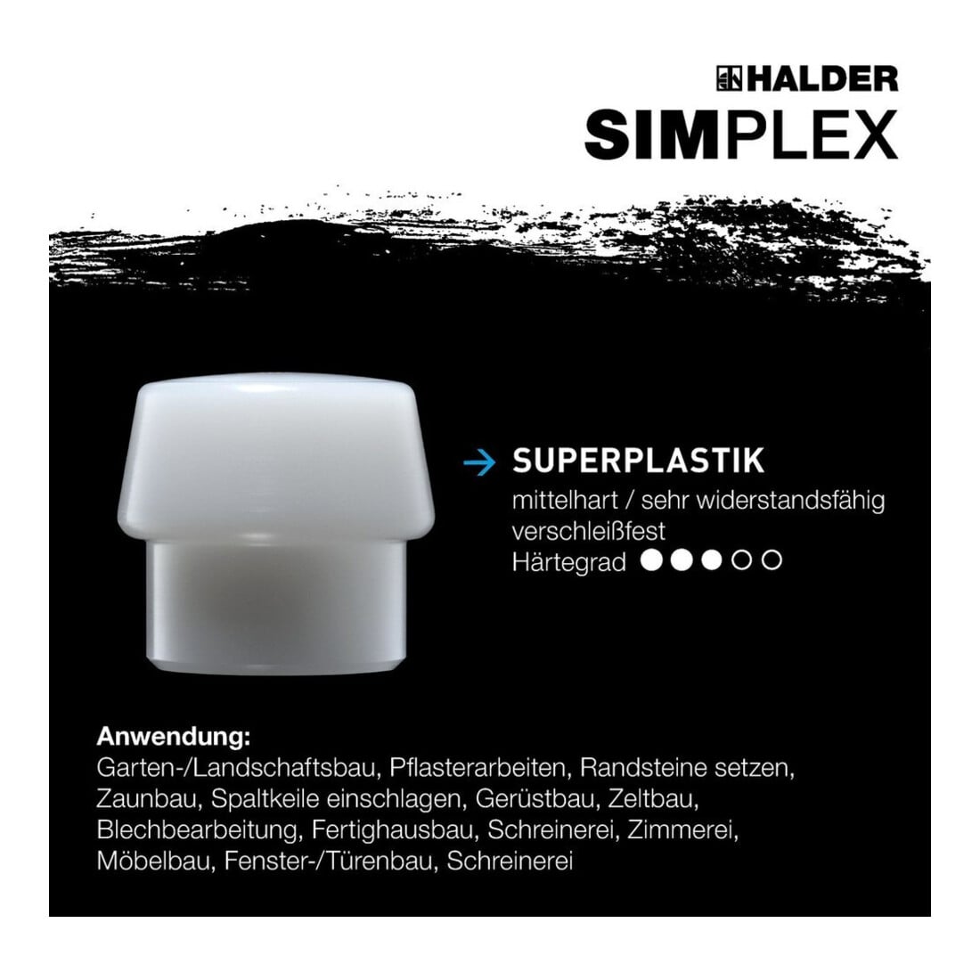Halder Schonhammer Simplex 40mm Plastik/SP.