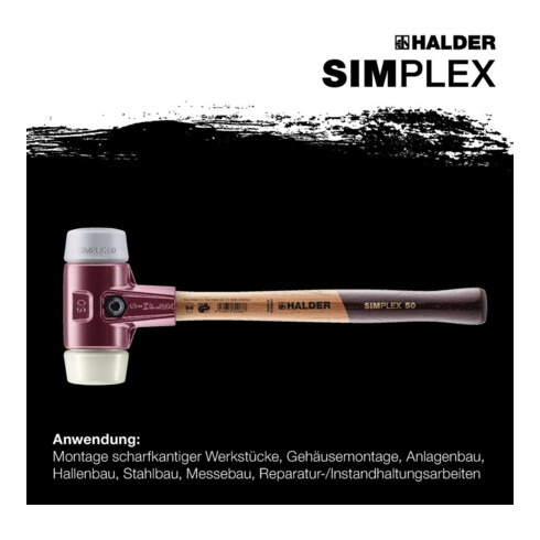 Halder Schonhammer Simplex 50mm TPE-mid/Nylon