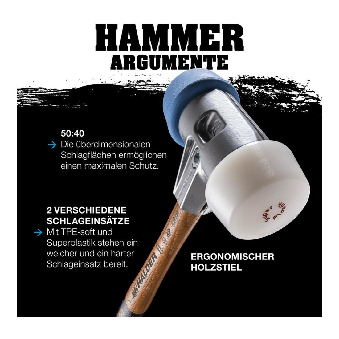 Halder Schonhammer SIMPLEX 50mm TPE/Superpl.