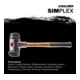 Halder Schonhammer SIMPLEX 60 mm caoutchouc avec pied acier fonte-1