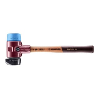 Halder Schonhammer SIMPLEX 60 mm Caoutchouc / TPE doux avec support Corps en fonte d'acier