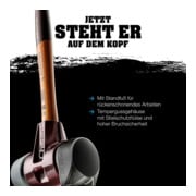 Halder Schonhammer SIMPLEX 60 mm Caoutchouc / TPE doux avec support Corps en fonte d'acier-4