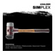 Halder Schonhammer SIMPLEX 60mm Caoutchouc / TPE-Mid avec support Boîtier en fonte d'acier-2