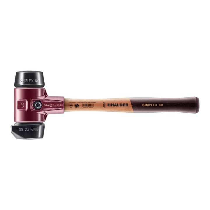 Halder Schonhammer SIMPLEX 60mm Gummi m. Standfuss Stahlgussgehäuse