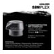 Halder Schonhammer SIMPLEX 60mm Gummi / Nylon m. Standf. Stahlgussgeh.