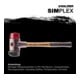 Halder Schonhammer SIMPLEX 60mm Gummi / Plastik m. Standf. Stahlgussgeh.-2