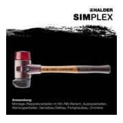 Halder Schonhammer SIMPLEX 60mm Gummi / Plastik m. Standf. Stahlgussgeh.-2
