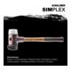 Halder Schonhammer SIMPLEX 60mm Gummi / Superplastik m. Standf. Stahlgussgeh.-1