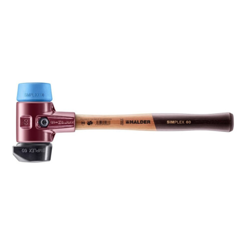 Halder Schonhammer SIMPLEX 60mm Gummi / TPE-soft m. Standf. Stahlgussgeh.