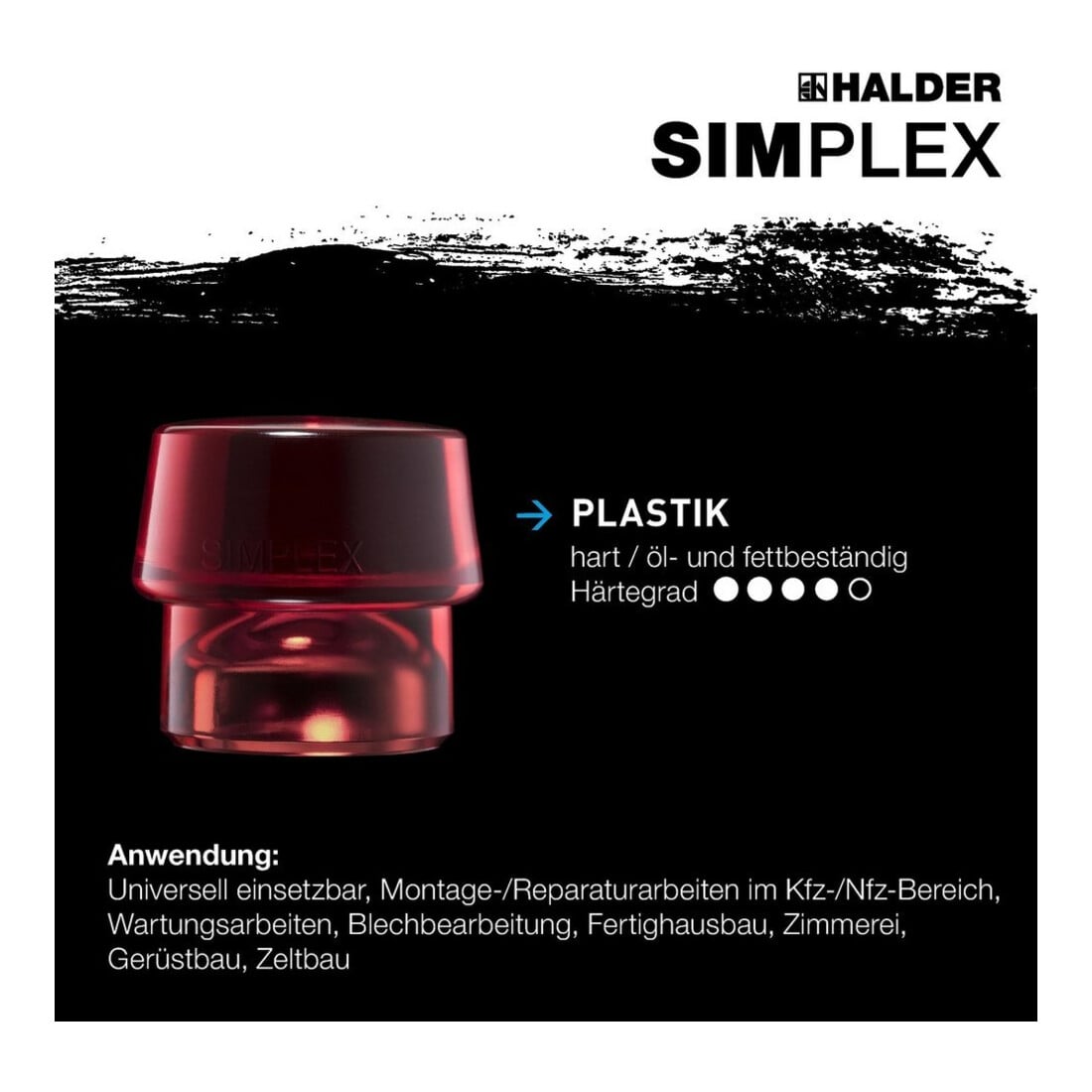 Halder Schonhammer Simplex 60mm Plastik/SP.