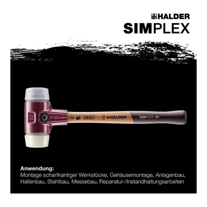 Halder Schonhammer Simplex 60mm TPE-milieu/Nylon
