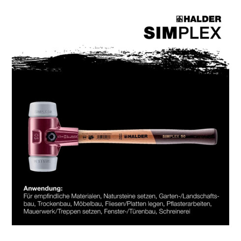 Halder Schonhammer SIMPLEX 60mm TPE-moyen