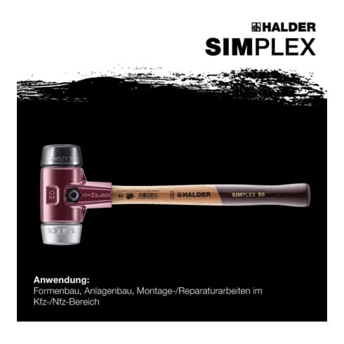 Halder Schonhammer SIMPLEX 80mm Gummi/Weichm.