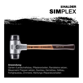 Halder Schonhammer SIMPLEX alu 30 mm caoutchouc