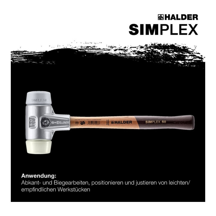 Halder Schonhammer Simplex alu 30 mm TPE-milieu/Nylon