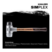 Halder Schonhammer Simplex alu. 40 mm caoutchouc/TPE-moyen-2