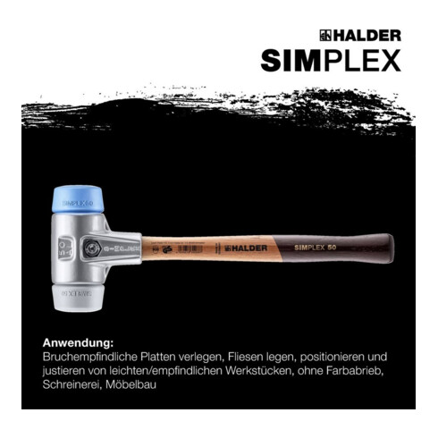 Halder Schonhammer Simplex alu 40 mm TPE doux/moyen