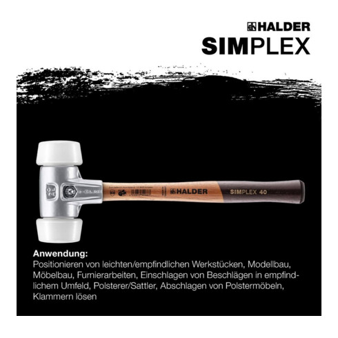 Halder Schonhammer Simplex alu 50/40 Superplastik
