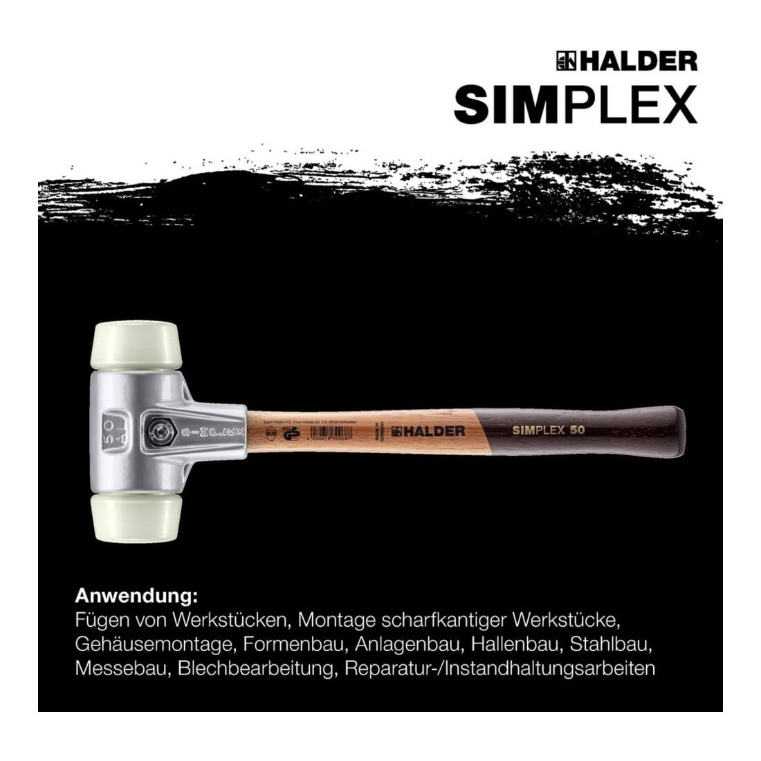 Halder Schonhammer SIMPLEX alu 50 mm nylon