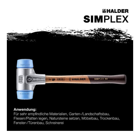 Halder Schonhammer SIMPLEX Alu 50mm TPE-soft