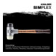 Halder Schonhammer Simplex alu 60 mm caoutchouc/nylon-2