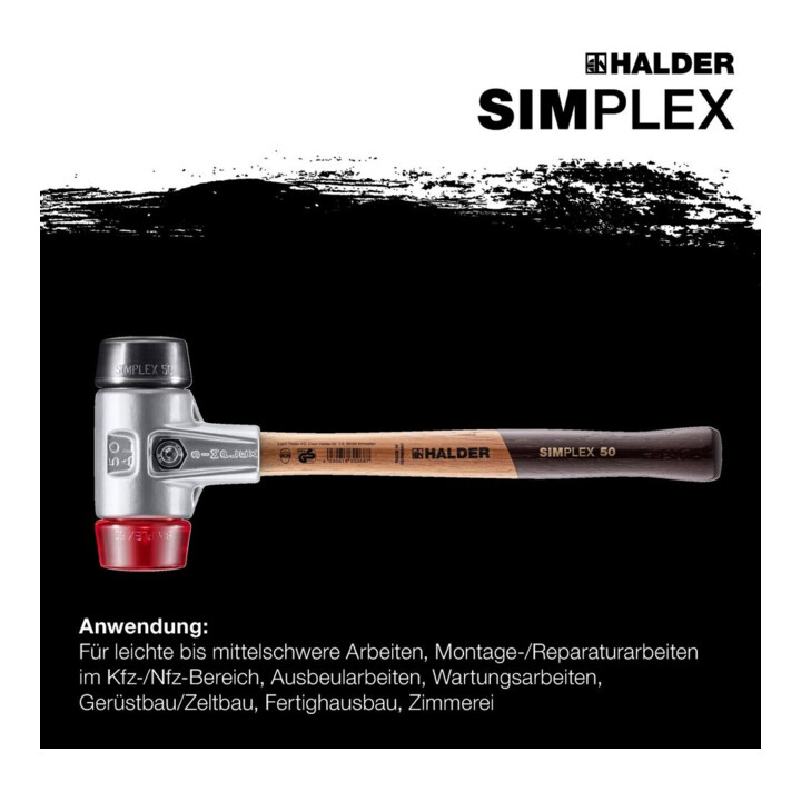 Halder Schonhammer Simplex alu 60 mm caoutchouc/plastique