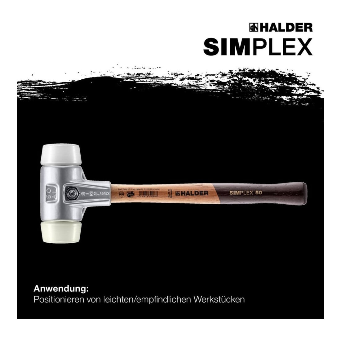 Halder Schonhammer Simplex alu 60 mm superplat/nylon
