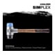 Halder Schonhammer Simplex alu 60 mm TPE doux/Caoutchouc