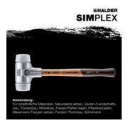 Halder Schonhammer SIMPLEX alu 60 mm TPE-milieu