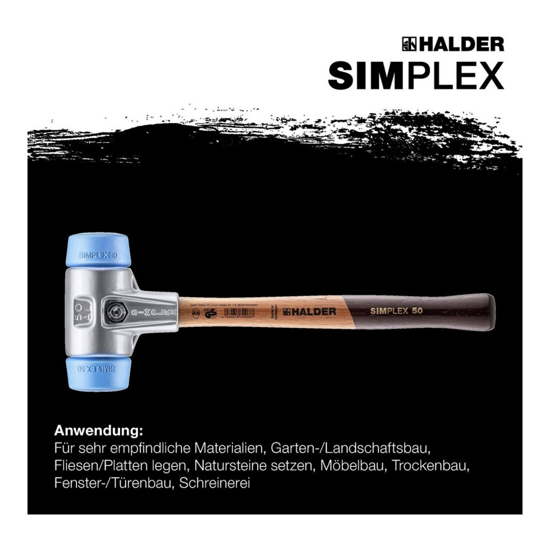 Halder Schonhammer SIMPLEX Alu 60mm TPE-soft