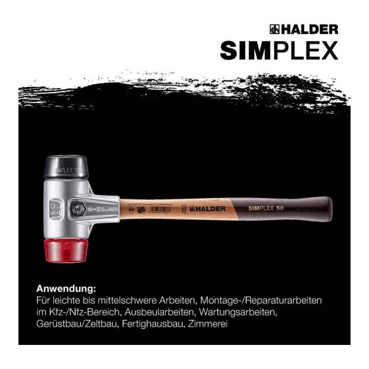 Halder Schonhammer Simplex Alug. 30mm Gummi/Plastik