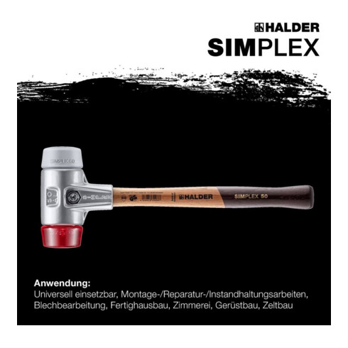 Halder Schonhammer Simplex Alug. 30mm TPE-mid/Plast.