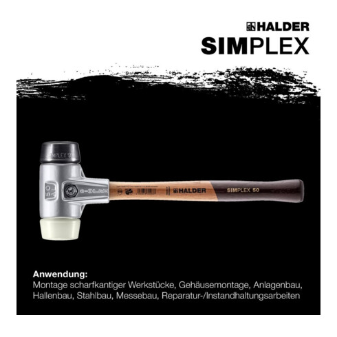 Halder Schonhammer Simplex Alug. 40mm Gummi/Nylon
