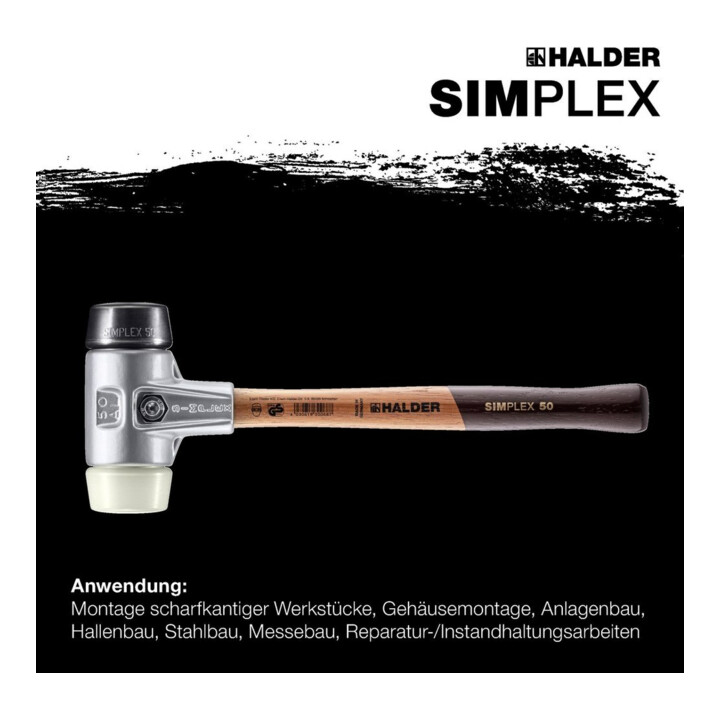 Halder Schonhammer Simplex Alug. 40mm Gummi/Nylon