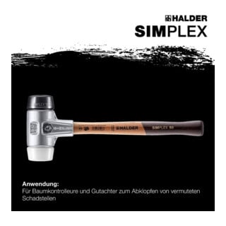 Halder Schonhammer Simplex Alug. 40mm Gummi/Superpl.