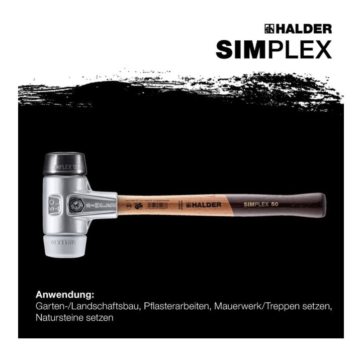 Halder Schonhammer Simplex Alug. 50mm Gummi/TPE-mid