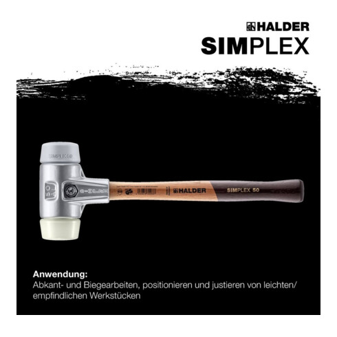 Halder Schonhammer Simplex Alug. 50mm TPE-mid/Nylon