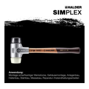 Halder Schonhammer Simplex Alug. 60mm Gummi/Nylon-2