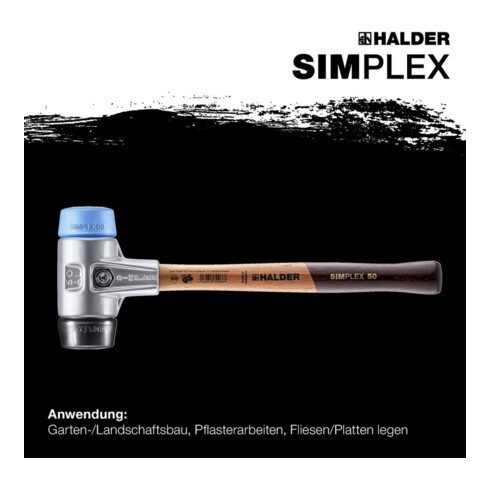 Halder Schonhammer Simplex Alug. 60mm TPE-soft/Gummi