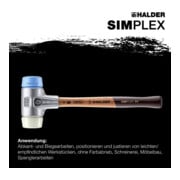 Halder Schonhammer Simplex Alug. 60mm TPE-soft/Nylon-4