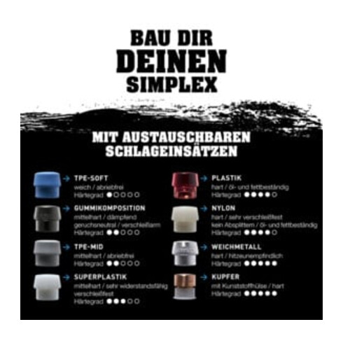 Halder Schonhammerkopf Nylon weiß