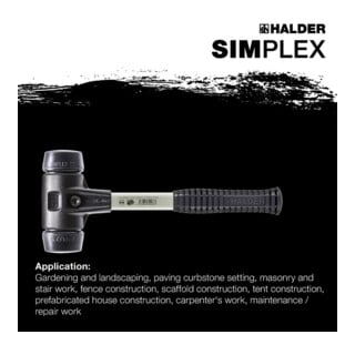 Halder Schonhammer SIMPLEX Fibre 40mm Caoutchouc