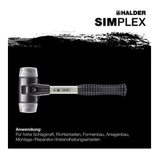 Halder Schonhammer SIMPLEX Fibre 60 mm Métal tendre