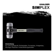 Halder Schonhammer SIMPLEX Fibre 60 mm Métal tendre