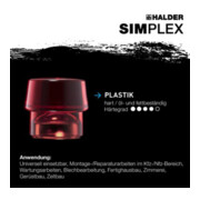 Halder Schonhammer Simplex EH-3026, Gummi- + Kunststoffeinsatz-2