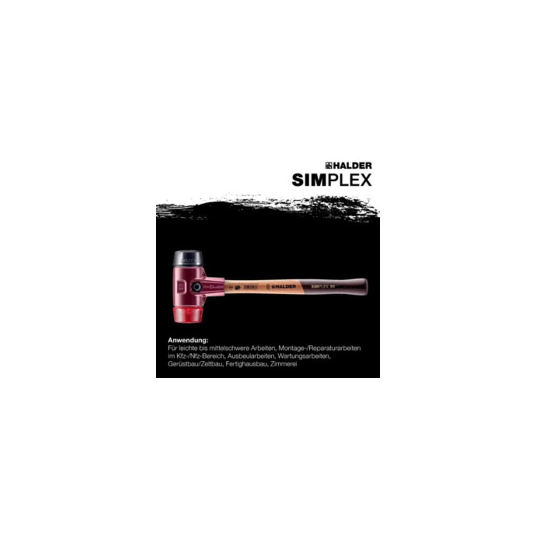Halder Schonhammer Simplex EH-3026, Gummi- + Kunststoffeinsatz