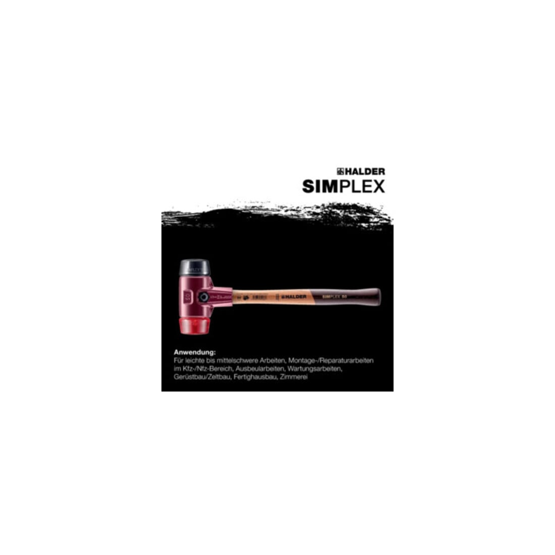 Halder Schonhammer Simplex EH-3026, Gummi- + Kunststoffeinsatz