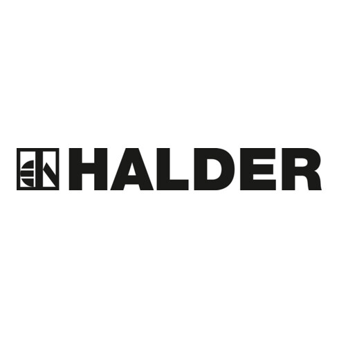 Halder Schonhammer SIMPLEX Kopf-D.50mm mittelhart/hart Gum. schwarz/Plastik rot